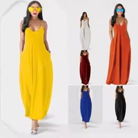 summer new ladies halter long dress