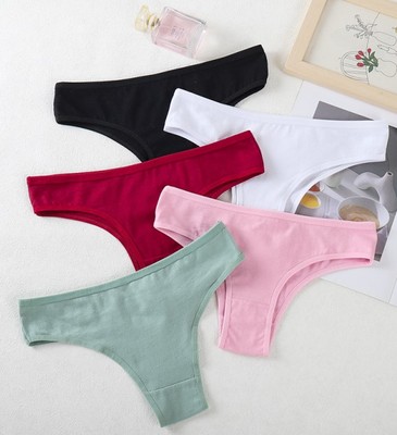 cotton panties lady striped thong neat04