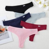 cotton panties lady ribbed thong love11