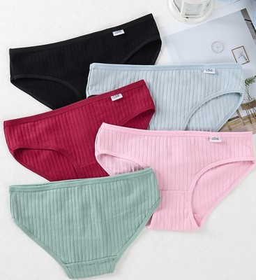cotton panties ribbed lady brief love12