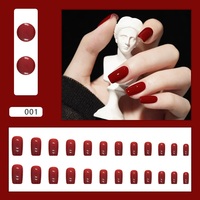 fake nails plain colors