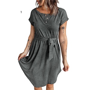 ladies casual short sleeve dress