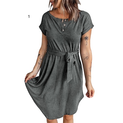 ladies casual short sleeve dress