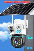 4G 2-way audio solar camera 3MP+3MP