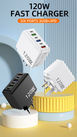 120W 3USB+3PD fast charger adapter