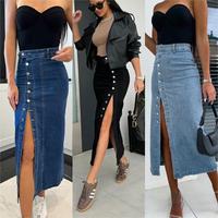 ladies versatile denim skirt