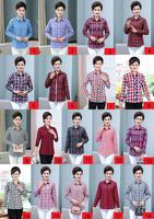 ladies long sleeves plaid shirt