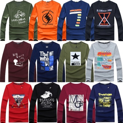 Men's T-shirt round neck long sleeves