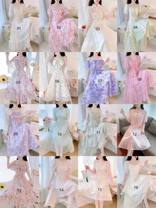 ladies summer floral dress French -style fresh chiffon dress