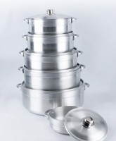 6pcs aluminum cookware set big size