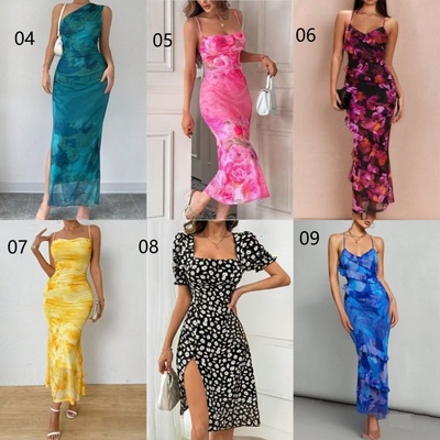Women's Floral Fashion Long Grown Dresses