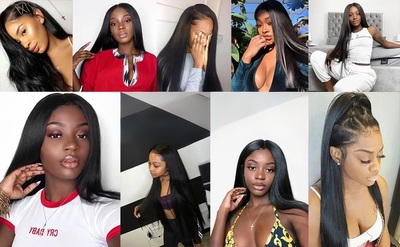 100% human hair wig middle part 13x4x1 lace frontal