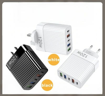 120W 3USB+2PD fast charger adapter