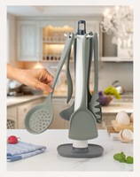 6pcs silicone cooking tools with stand