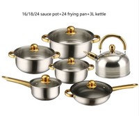 6pcs golden handle cookware set B